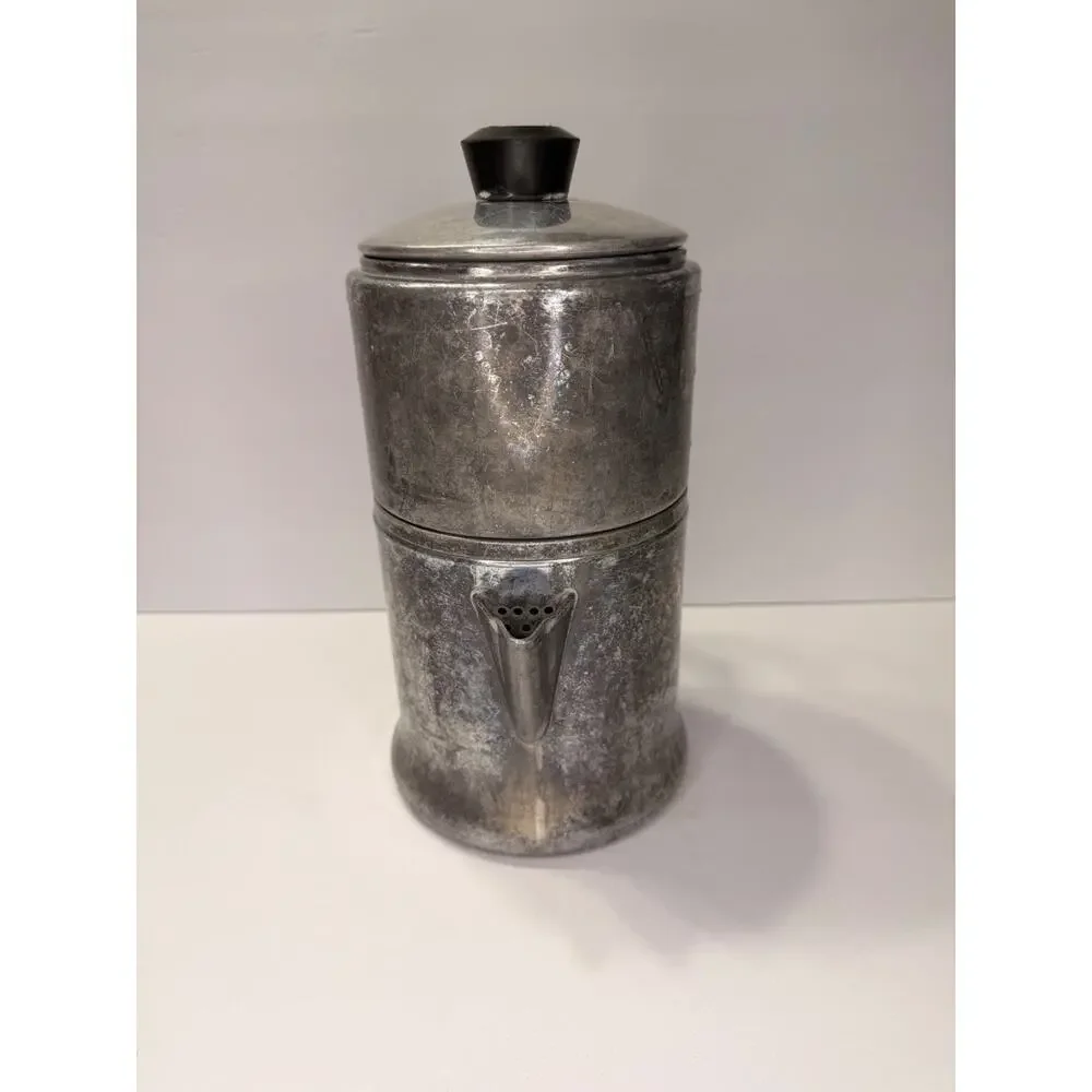 Vintage 1950'sWear-Ever 3046 Aluminum 6 Cup Stovetop Coffee Maker USA